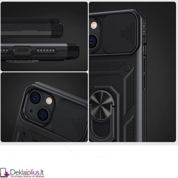 5in1 smūgiams atsparus dėklas su žiedu ir kameros apsauga - juodas (Apple Iphone 13) 5in1 smūgiams atsparus dėklas su žiedu ir kameros apsauga - juodas (Apple Iphone 13)